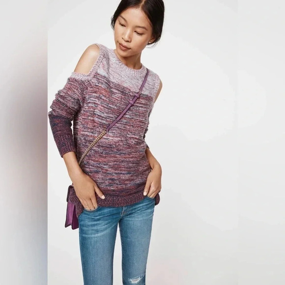 Rebecca Minkoff Page Cold Ombré Shoulder Sweater - Picture 1 of 14